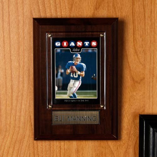 New York Giants #10 Eli Manning 4'' x 6'' Plaque