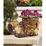 Shoe BOOT PLANTER w  drainage flower pot GARDEN decor by Tribeca Blu
