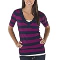 Juniors' Mossimo Supply Co. Elbow Sleeve Striped V-Neck Sweater - Blue / Purple
