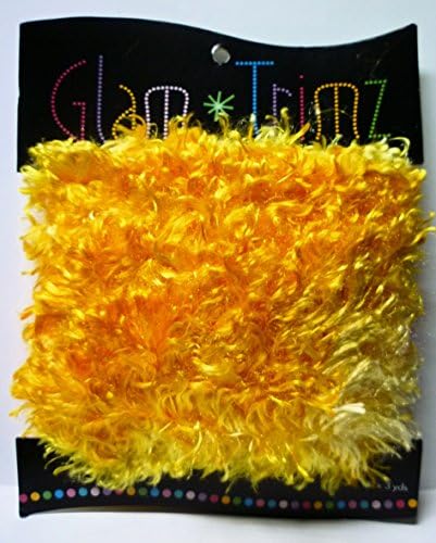 Glam Trimz Orange/Yellow Sewing craft fabric trim shag fur