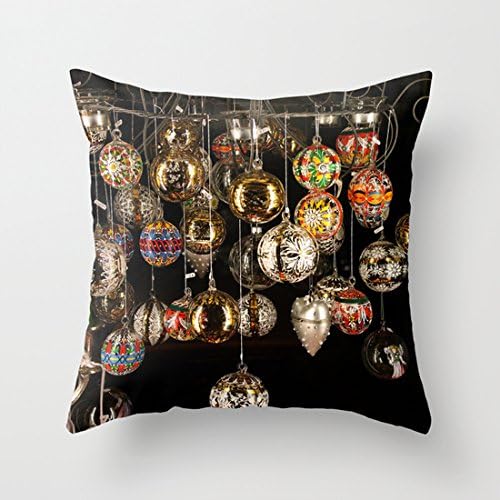 Merry Christmas Cushion Cover Case Pillow Custom Zippered Square Pillowcase 18x18 (one side) (121)
