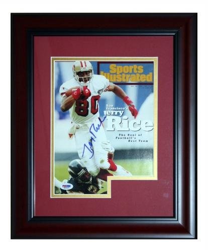 Jerry Rice Autographed San Francisco 49ers (12/26/94) Deluxe Framed Sports Illustrated Magazine - PSADNA