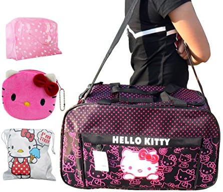 Hello Kitty Travel Bag Ultra-large Capacity Carry on Holdall Shoulderbag /Handbag,pink (Purple)