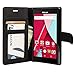 BLU Life One Case, Abacus24-7 BLU Life One 4G LTE Wallet Case, Leather BLU Life One 2015 Flip Cover with Card Holder and Kickstand - Black Flip Case for BLU Life One 4G LTE Phone