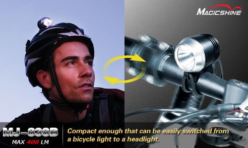 Magicshine MJ-838B Rechargeable LED Front Bike Light 400 Lumen
