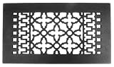 GRBBG-D - 12" x 6" Black Iron Grille - with Holes - Acorn