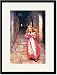 Black Framed/Matted Print 17x23, Frightened Princess