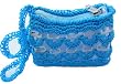Handmade Girls Purse with Recycling Idea - Caribbean Blue (100% Hand-crocheted)