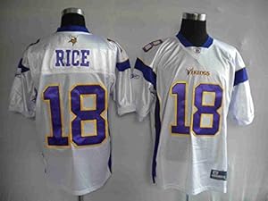 Vikings #18 Sidney Rice White Stitched Football Game Jersey