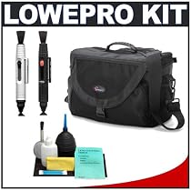 Lowepro Nova 5 AW (Black) Bag + Deluxe Cleaning Kit for Canon EOS Nikon Olympus Evolt Pentax & Sony Alpha Digital SLR Cameras