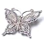 Pink Swarovski Crystal Butterfly Brooches And Pins