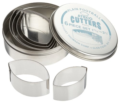 More image Ateco 6 Piece Plain Football Cutter Set