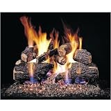 Fireplaces item: Peterson Gas Logs 18 Inch Charred Oak Vented Natural Gas Log Set W/ G45 Burner - Match Light