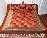 King Size Embroidery Work Silk Bedspread bed sheet with Pillow Covers & Cus ....