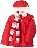 Amy Byer Girls 2-6x Scarf Jacket With Striped Scarf
