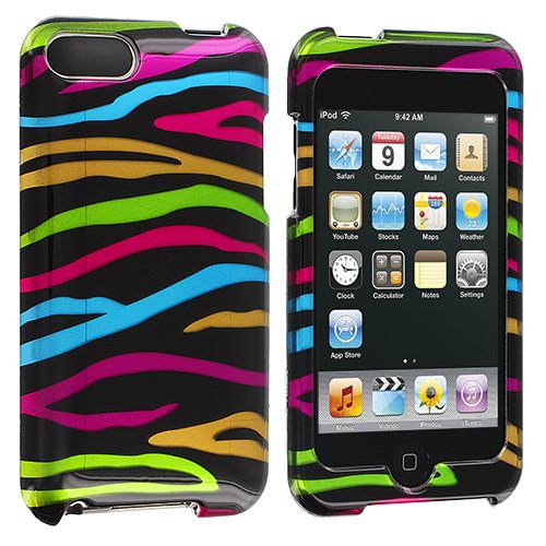 Rainbow Zebra on Black By Electromaster
