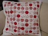 RED POM POM EURO SHAM
