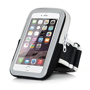 iPhone 6 Sports Armband - Badalink Running Cell Phone Holder Case Arm Band Strap With Zipper Pouch/ Mobile Exercise Workout for iPhone 6 6S iPod Touch