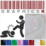 Sticker Decal Graphic - Head Kick Stomp MMA Karate Judo Kung Fu A223