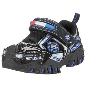 Skechers Toddler Hot Lights-Damager-Police Hook & Loop Shoe
