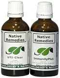 Native Remedies UTI-PowerPack - (1 x UTI-Clear and 1 x ImmunityPlus) to strengthen the immune system and prevent recurring infections