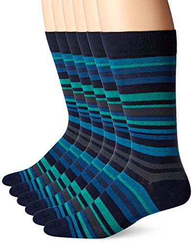 SUTTOS Men's Elite Casual Fun Patterned Mid Calf Crew Dress Socks,6 Pairs