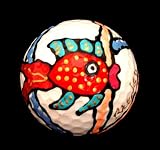 GOLF BALL - HAND PAINTED - DESIGN: FANTASY FISH