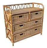 Willow Weaving Rattan 2+2 Drawer Storage Unit PR13