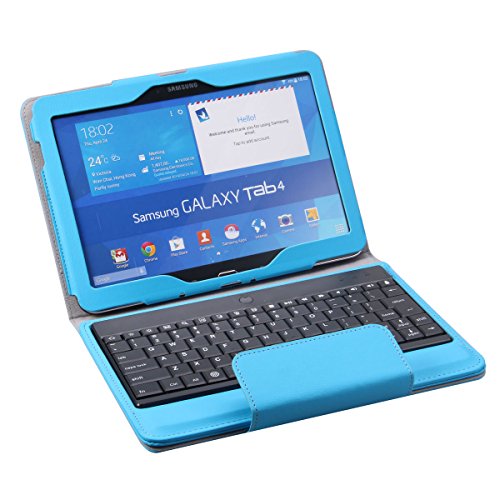 NEWSTYLE Detachable Removable Bluetooth Keyboard Leather Case Cover For