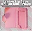 Premium Pink Folio Wallet Leather Case for Apple Ipod Touch iTouch 8Gb 16GB 32Gb 2G 3G 2nd Generation