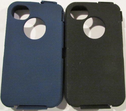Blue and Black iPhone 4 & 4S Replacement Silicone Skin for OtterBox Defender. This is NOT an OtterBox logo item!