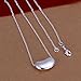925 Silver Necklace A Chain With A Big Bean