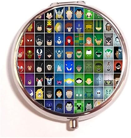 Carche Dara design Comic book characters Custom Fashion Cases Travel Holder Storage Round Organizer Pill Box Medicine Pill