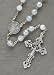 White Venetian Beaded Rosary With 8MM Glass Beads 22 #3036