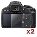 2x Canon EOS REBEL 550D T2i Digital Camera Premium Clear LCD Screen Protector Cover Guard Film, no cutting is required! Exact fit and satisfaction guaranteed!