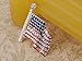 Alilang Silver Tone Crystal Rhinestone 4th of July American USA Flag Patriotic Pin Brooch