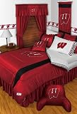 NCAA Wisconson Badgers - 4pc BEDDING SET - Twin/Single Size