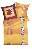 Kaeppel G-101466-24D1-VAKN Bettw&auml;sche 2-teilig Orchidee 135 x 200 cm Satin, Farbe gold