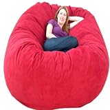 6-feet X-large Cinnabar Cozy Sac Foof Bean Bag Chair Love Seat