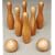 Set of traditional children's handmade Wooden Skittles with a FREE drawstring bag