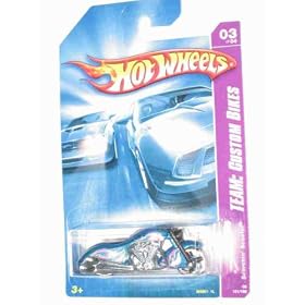 Custom Bikes #3 Scorchin Scooter Light Blue Chrome Engine #2008-151 Collectible Collector Car Mattel Hot Wheels