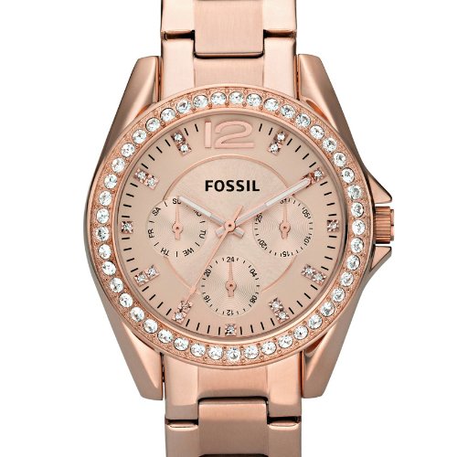 reloj dorado fossil mujer