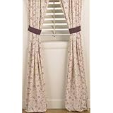 Sugar Plum Window Drapes w/ Tie Back