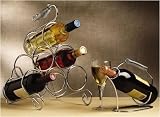 POMERANTZ Tuscan Cellars Collection 2-Piece Chrome Wine Holder Set