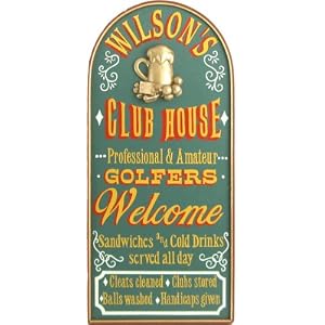 [Your Name] Club House with Gold Beer Mug Pro | Am Golfers Welcome