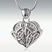 Trinity Heart Sterling Silver Cremation Jewelry