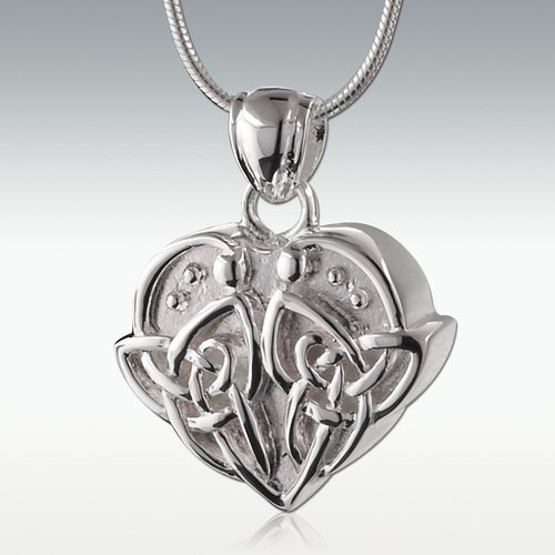 Trinity Heart Sterling Silver Cremation Jewelry