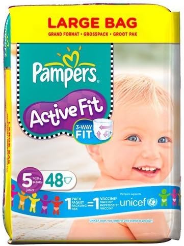 Pampers Active Fit Size 5 (Junior) Large Nappies - Pack of 48 by GLKB4