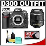 Nikon D300 Digital SLR Camera + Nikon 18-55mm II f/3.5-5.6G AF-S DX ED Zoom Lens + Cleaning Kit (Camera & Lens Refurbished by Nikon U.S.A.)