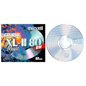 Maxell CD-RW MUSIC CD - REWRITABLE ( XL-11 80 CD RW Music) - 80 minute Blank Music CD includes Plastic Jewel CD case (Compact Disc Digital Audio ReWritable) - Compatible with TEAC LP-R400 & LPR500 Music Centres